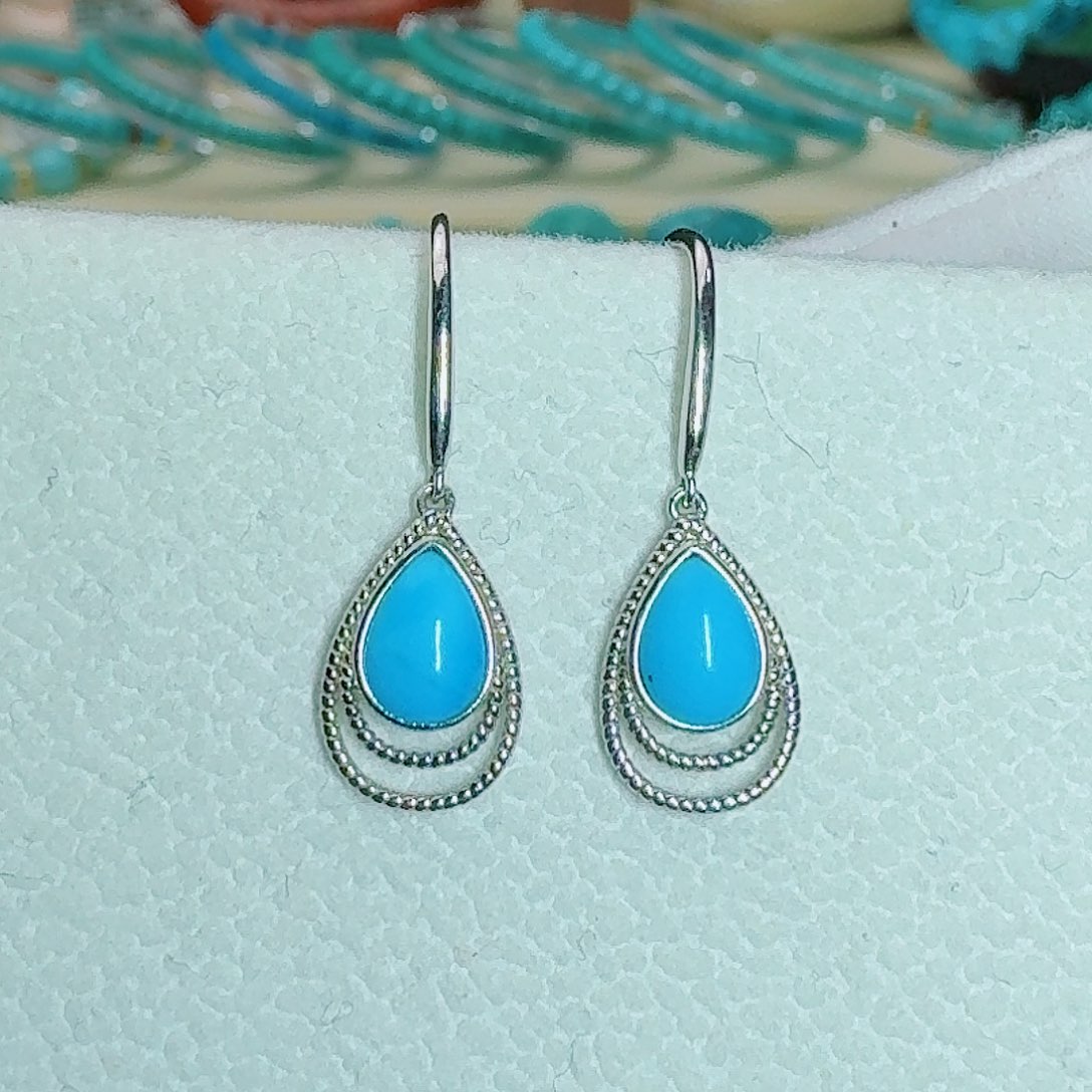 绿松石银S925镶嵌珠宝奇石