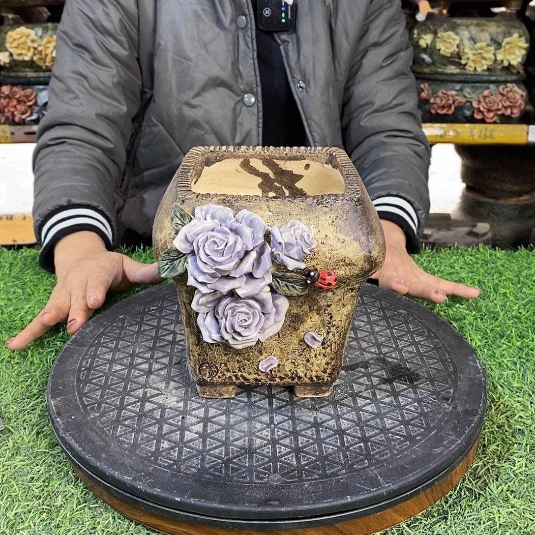 红陶青藤花器多肉花盆