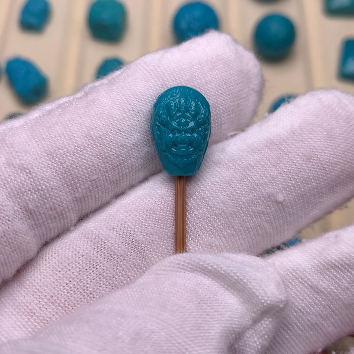 绿松石未镶嵌绿松石三通9.4