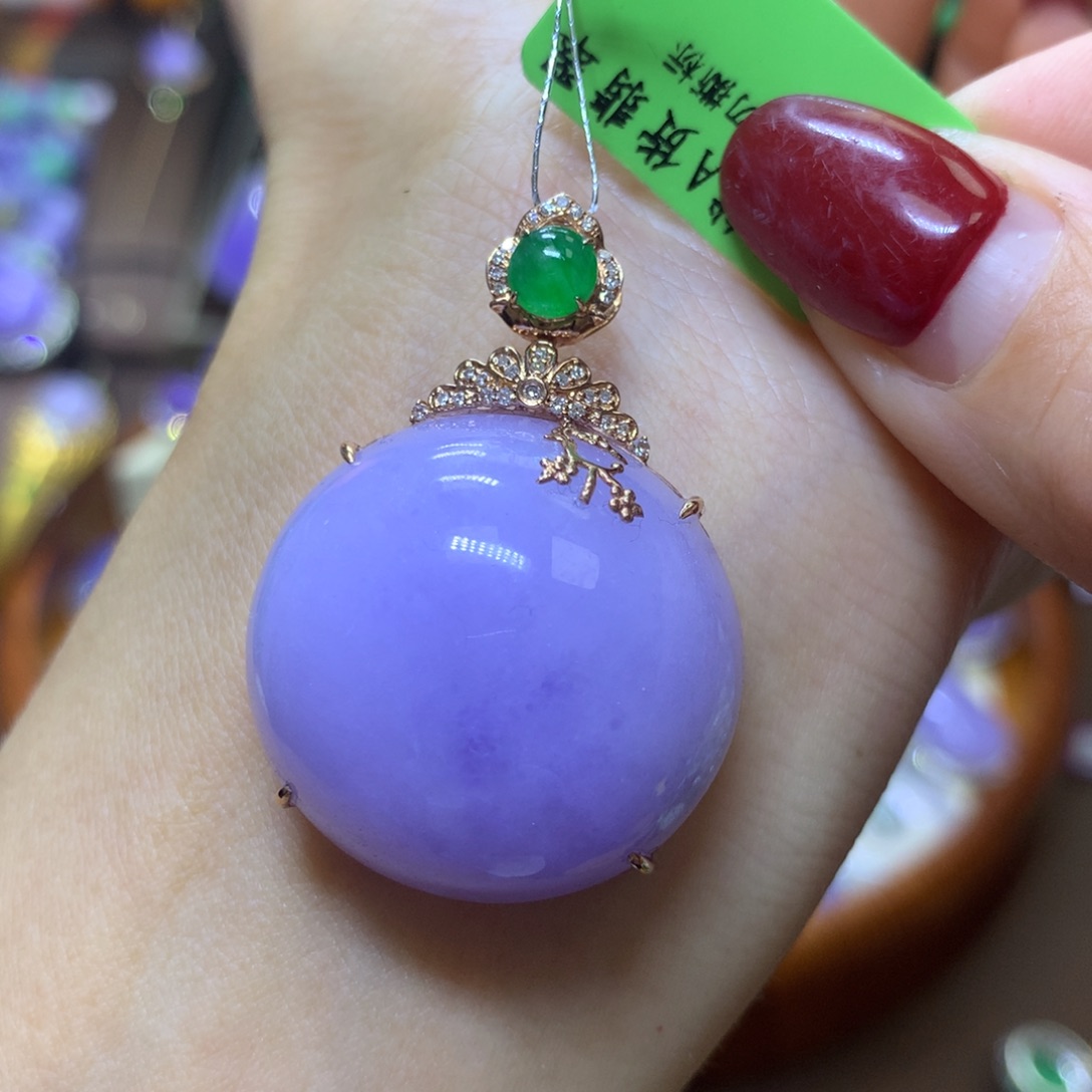 【闪购商品】翡翠颈饰18K金镶嵌翡翠