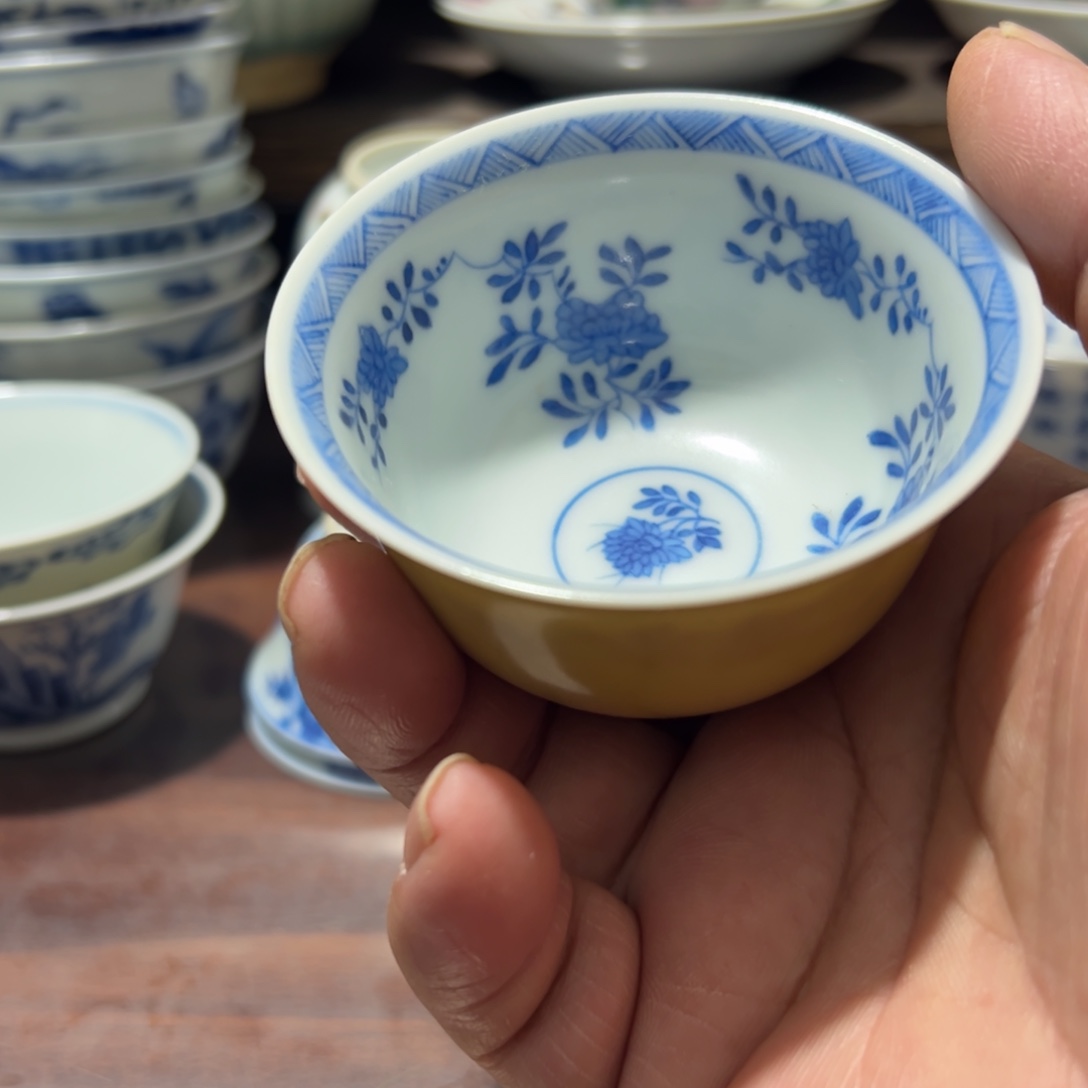 秋**茗青花瓷器茶杯系列茶杯