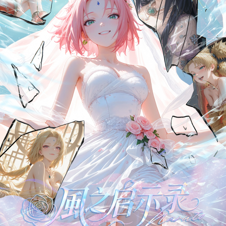 【强娶老婆】火影忍者A6亚克力双闪色纸 卡牌盲盒