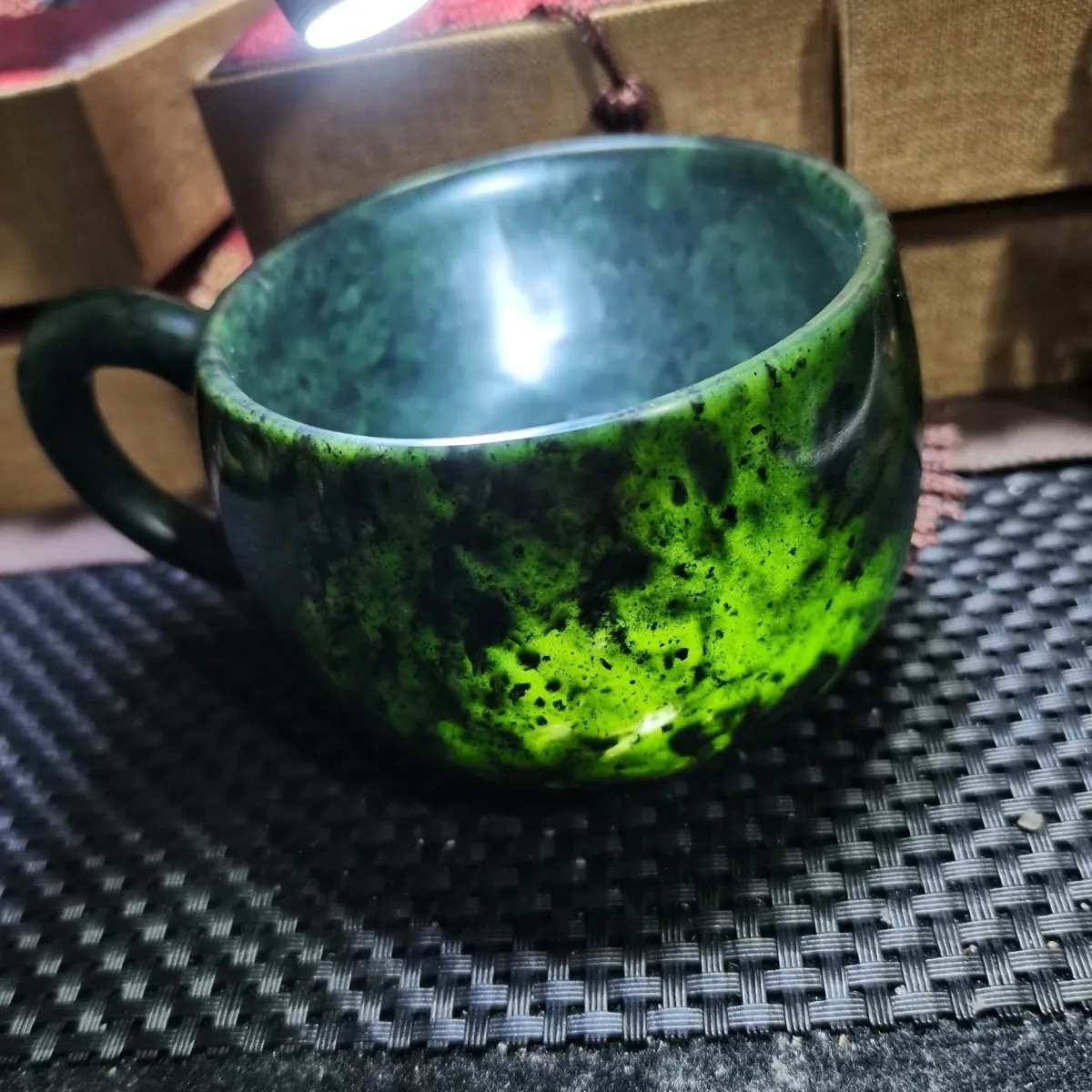 藏玉药王石能量养身精品容量230毫升咖啡杯