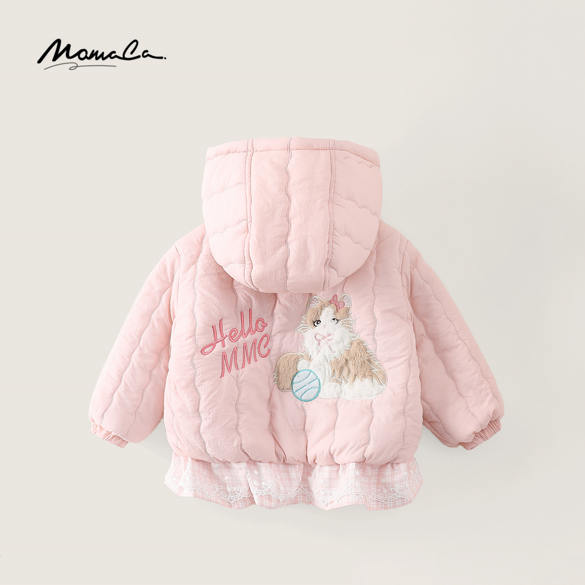 MOMOCO2025年冬季新款猫咪可爱卡通甜美女童棉服外套77830138037