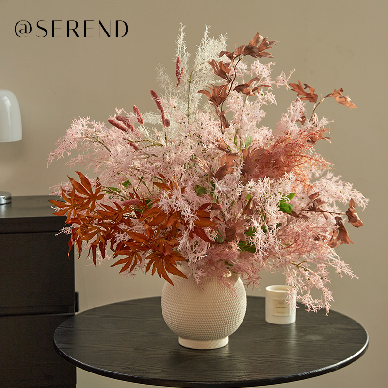 落日晚霞-高级小众仿真花假花花束卧室床头柜餐桌装饰摆件手捧花