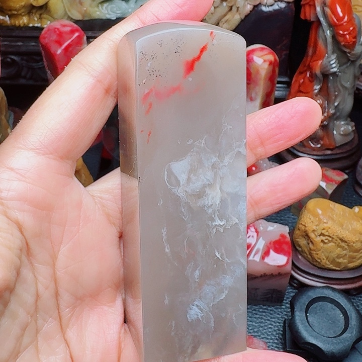 巴林石巴林鸡血精品印章