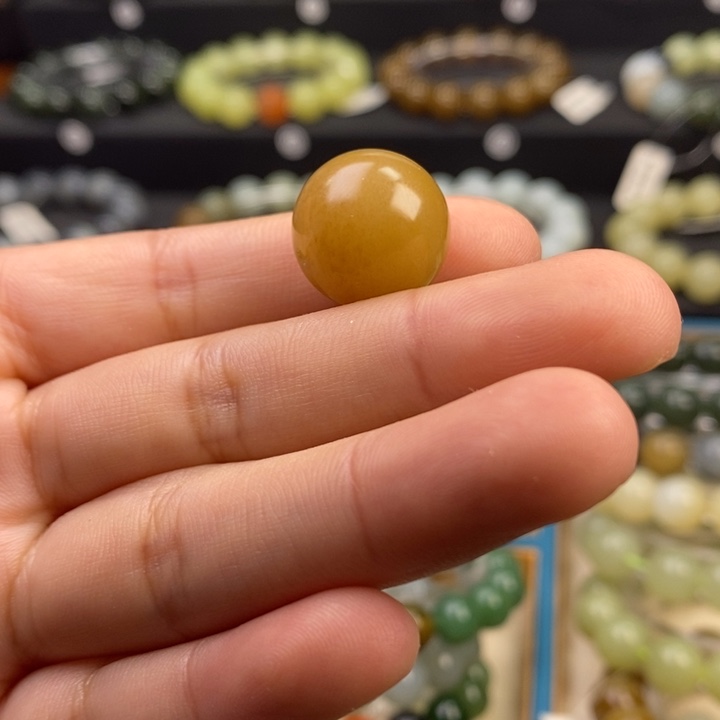 和田玉未镶嵌手串W 卡16糖单珠