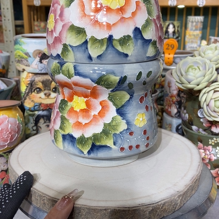 红陶景德镇艺术手绘作品