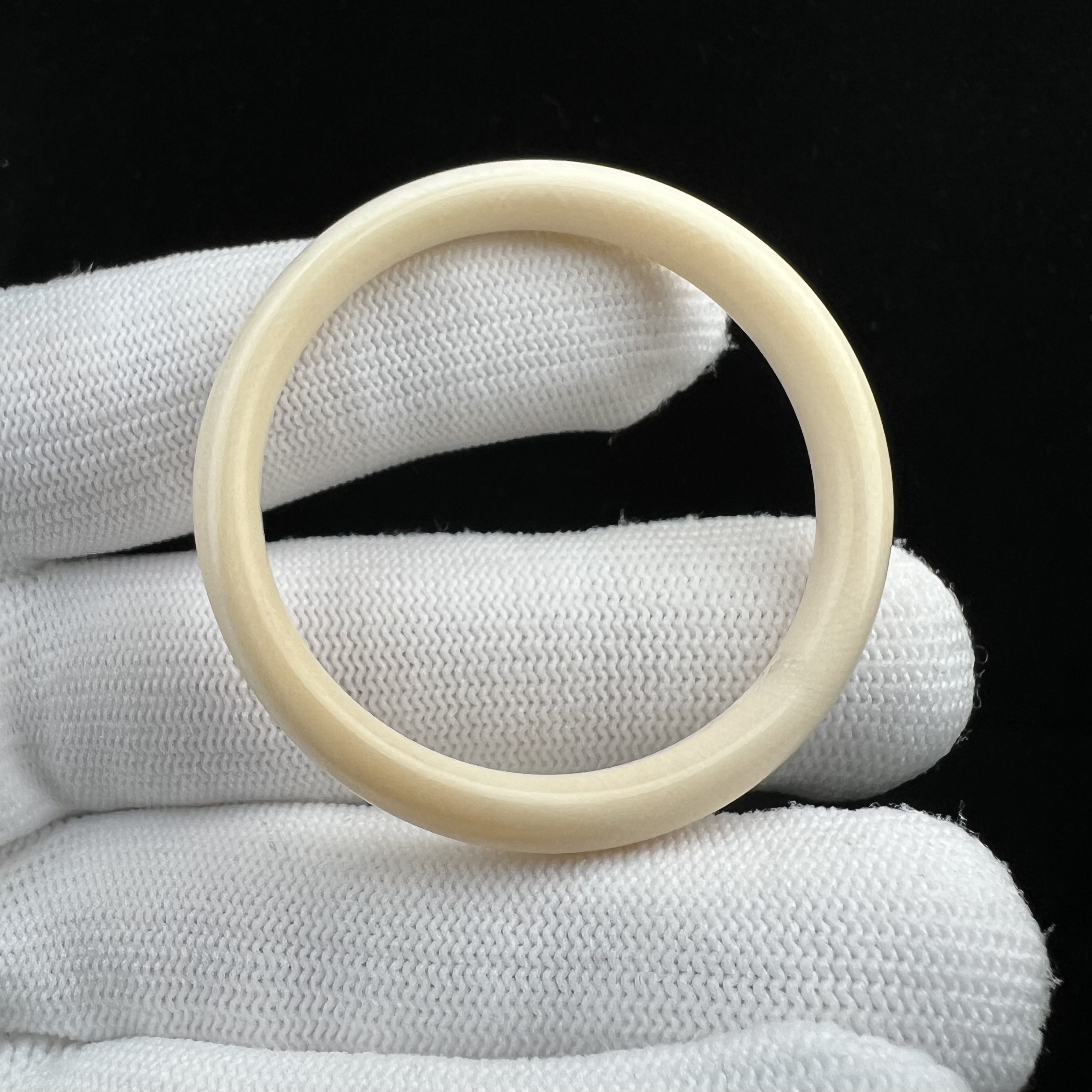 J6860天然猛犸牙 手圈39x48x6mm支持鉴定 假一罚四