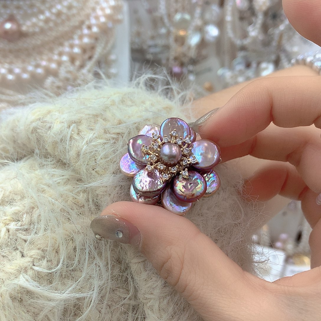 淡水珍珠耳饰银S925镶嵌