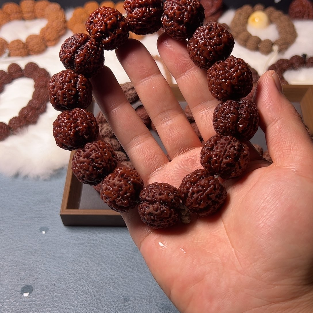 手串金刚菩提蜂窝双龙超头25
