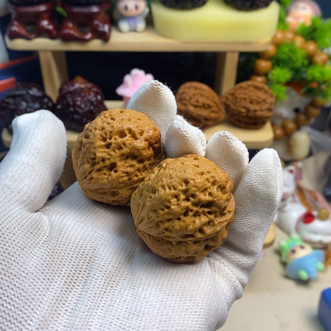 吊坠文玩核桃蚂蚁纹黄金蛙39