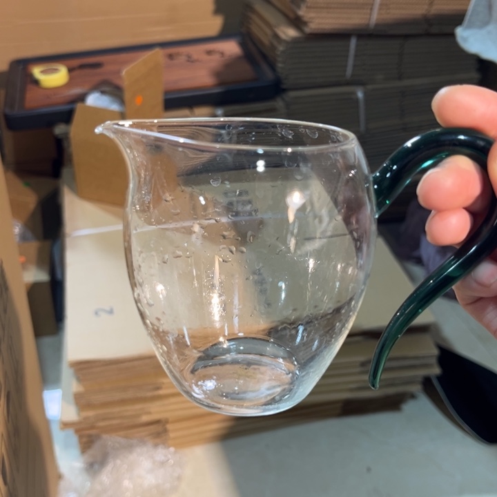 玻璃手工艺品忆然墨绿