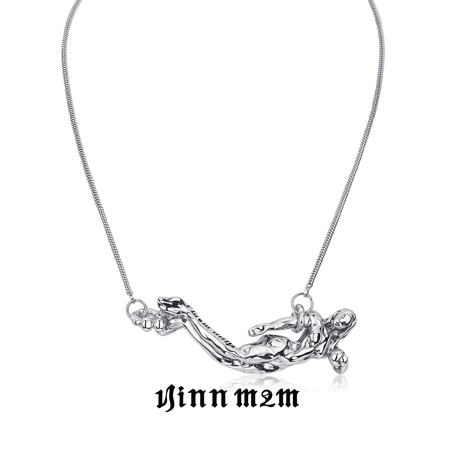 吊坠925银链子925银坠链均925银 1JINN M2M 重构系列做旧银人鱼蛇