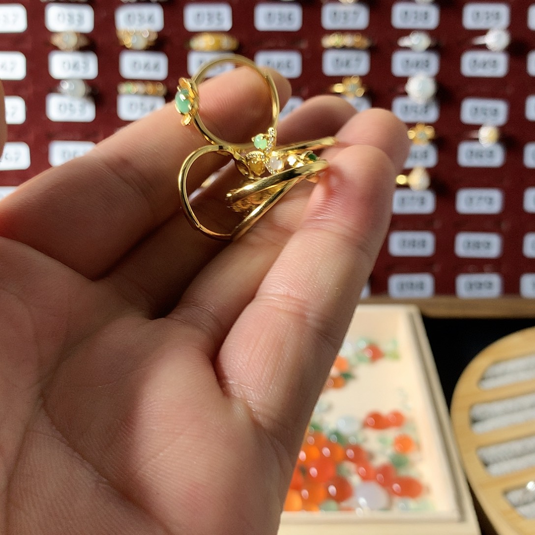 송****翡翠银S925镶嵌戒指760