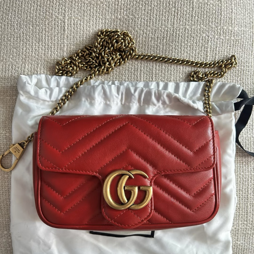 95新 GUCCI/古驰 Gucci红金马蒙迷你 25120060-01