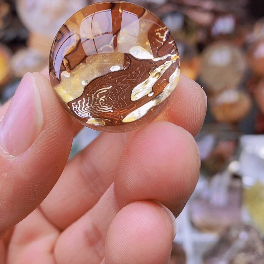 未镶嵌珠宝半成品水晶一***桃