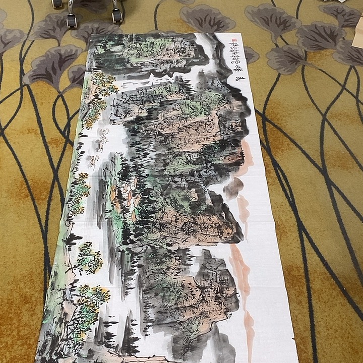 鸿***蒙国画放漏作品手绘画芯