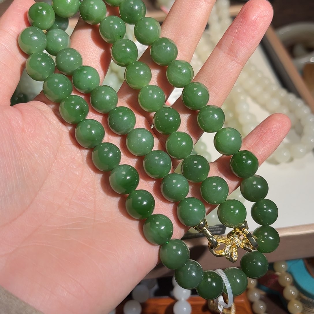 和田玉手串未镶嵌管*