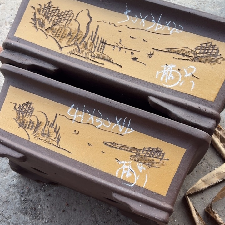 宜兴紫砂花盆，现货发