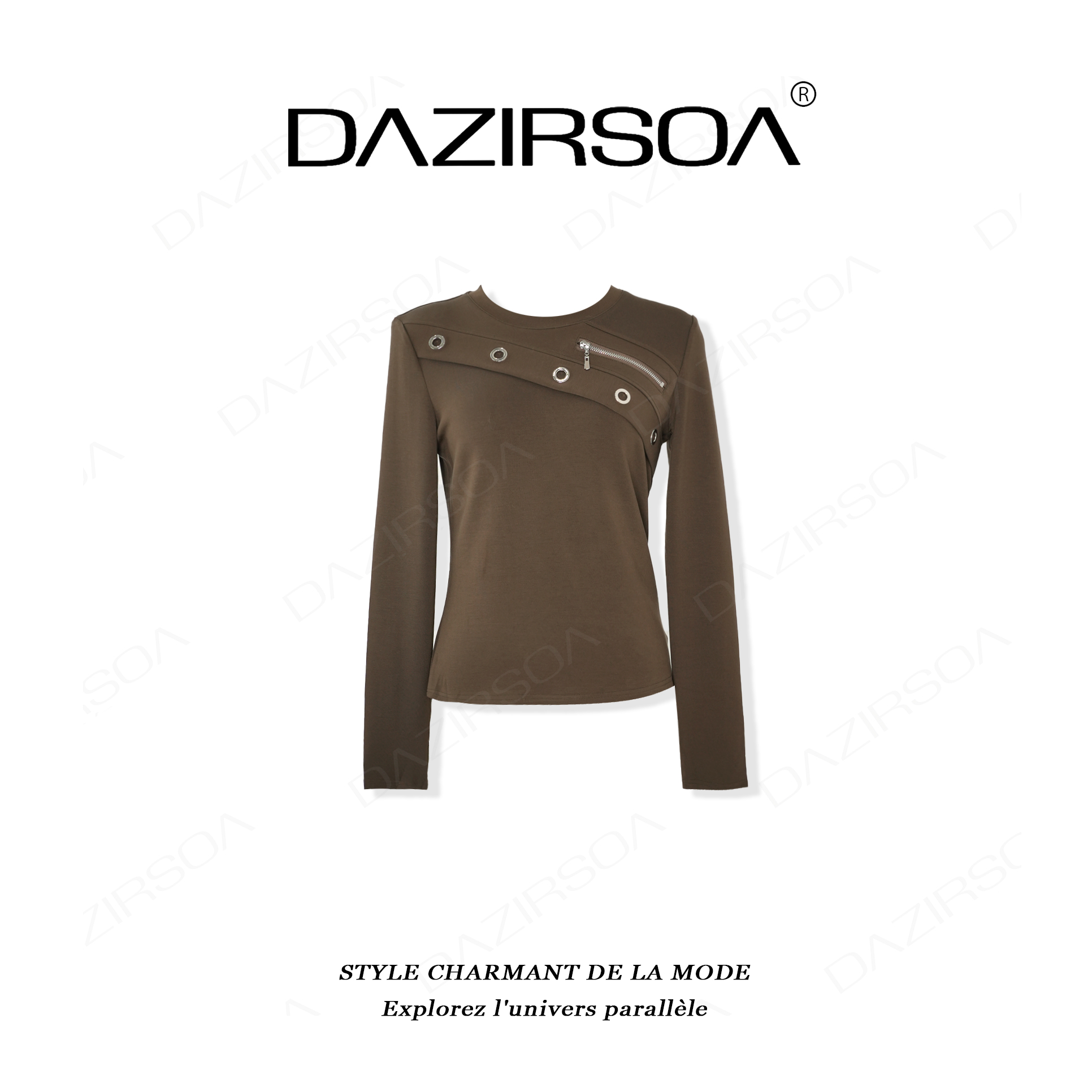 “蕴含张力”时尚百搭简约个性打底上衣 AC637