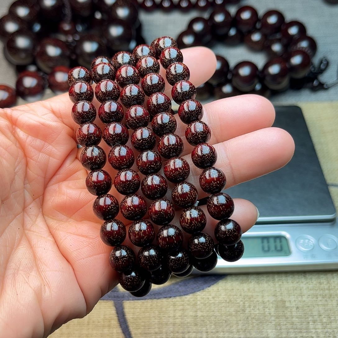 檀香紫檀（小叶紫檀）0.8 108颗 爆星