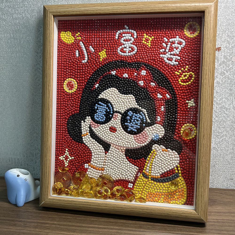 手工diy珍珠画材料包节日艺术家居立体装饰画