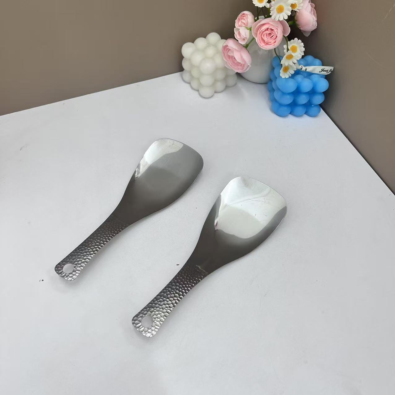 锤纹高档不锈钢饭勺1只高档家用款居家必备神器【汤姆粉丝专属】