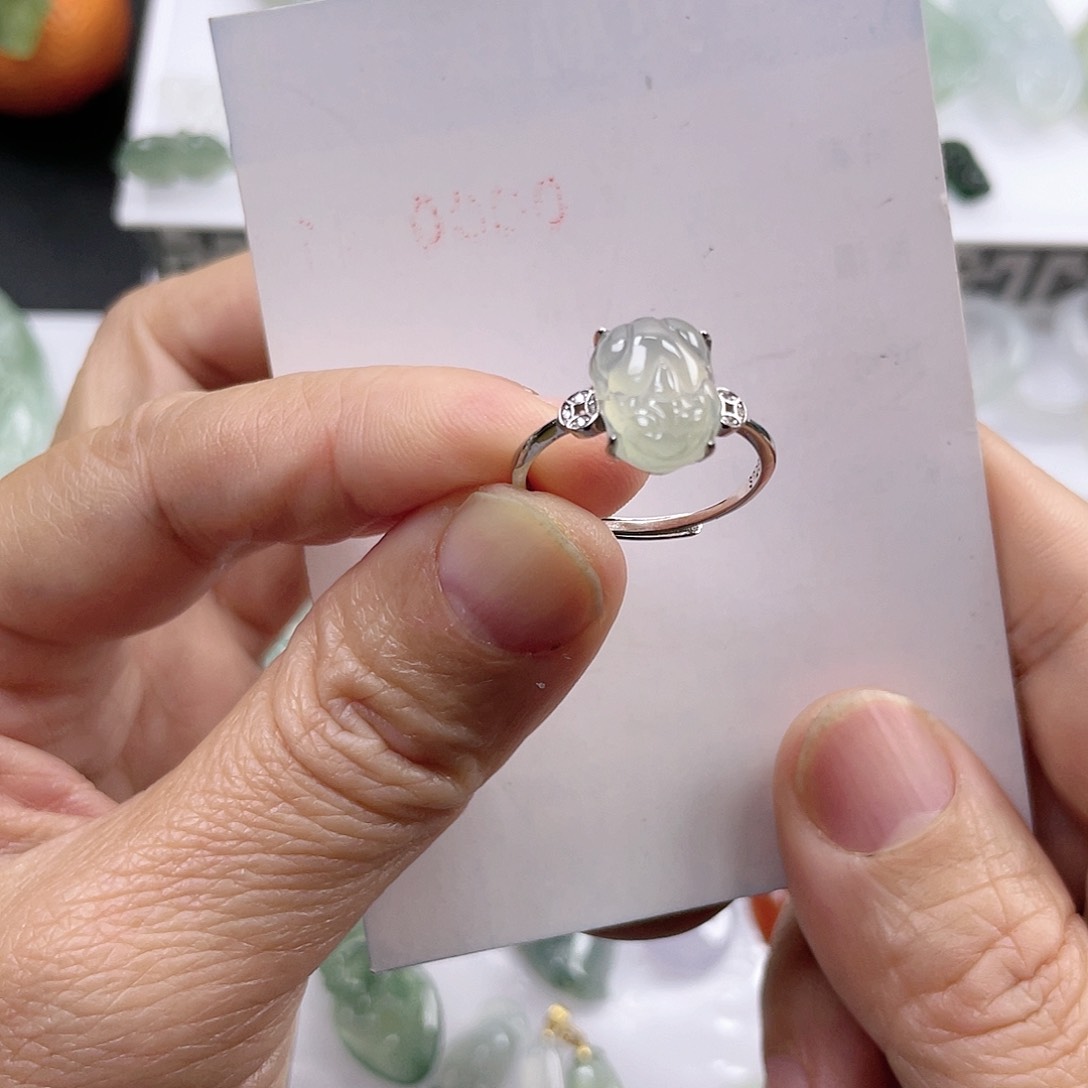 翡翠颈饰未镶嵌貔貅戒指