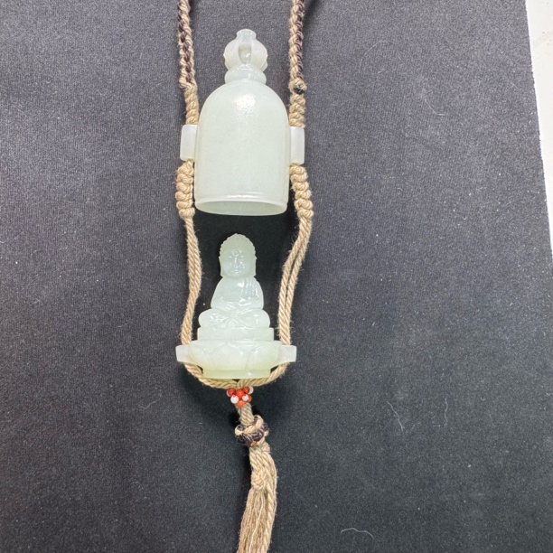 1219-和田玉心中有佛挂件