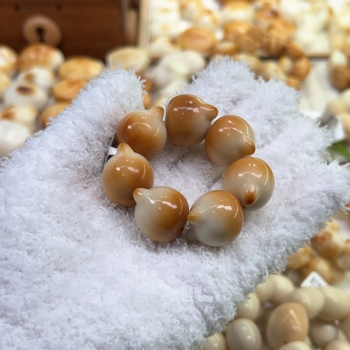 手串菩提根/象牙果80 象牙果原果雕刻炭烧渐变猫头