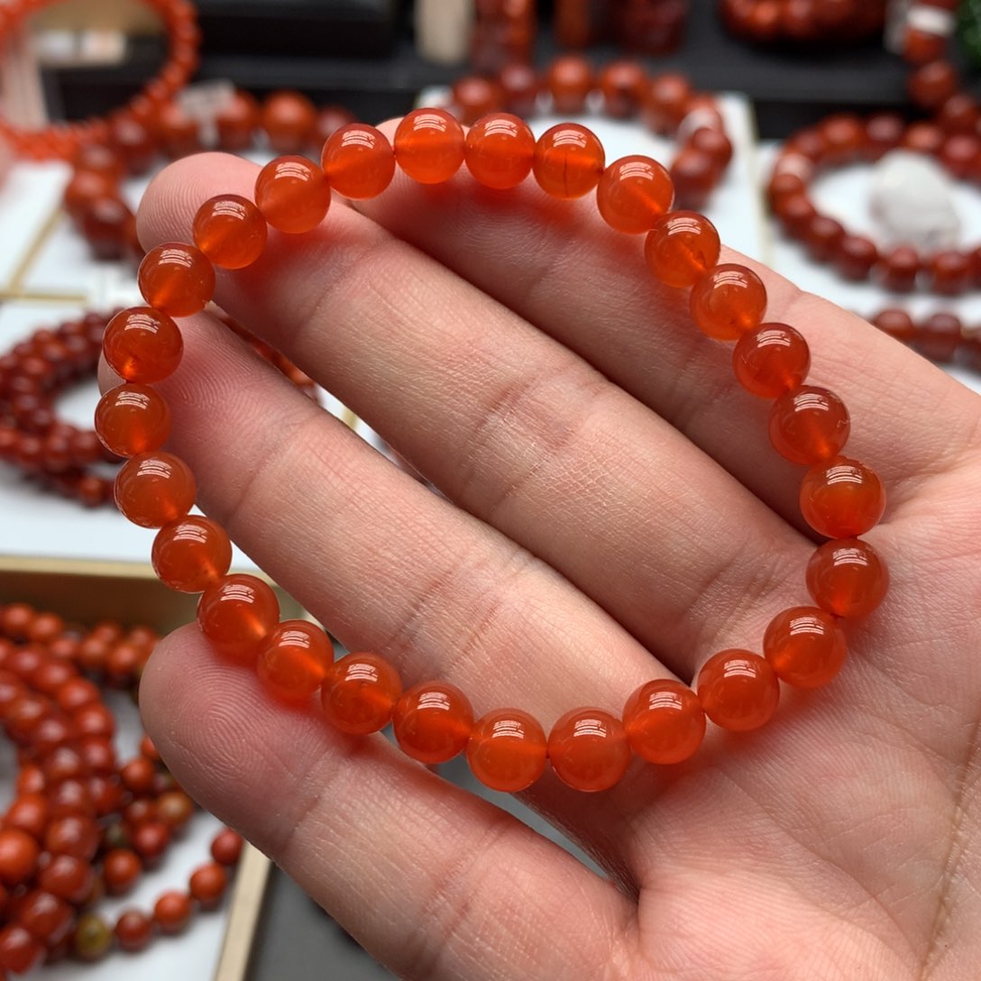 南红玛瑙手链未镶嵌