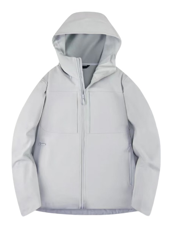 尼龙+氨纶！MX连帽立领冲锋夹克户外情侣全压胶防风登山徒步软壳衣