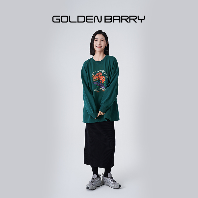 GOLDENBARRY|260186变色龙涂鸦印花卫衣