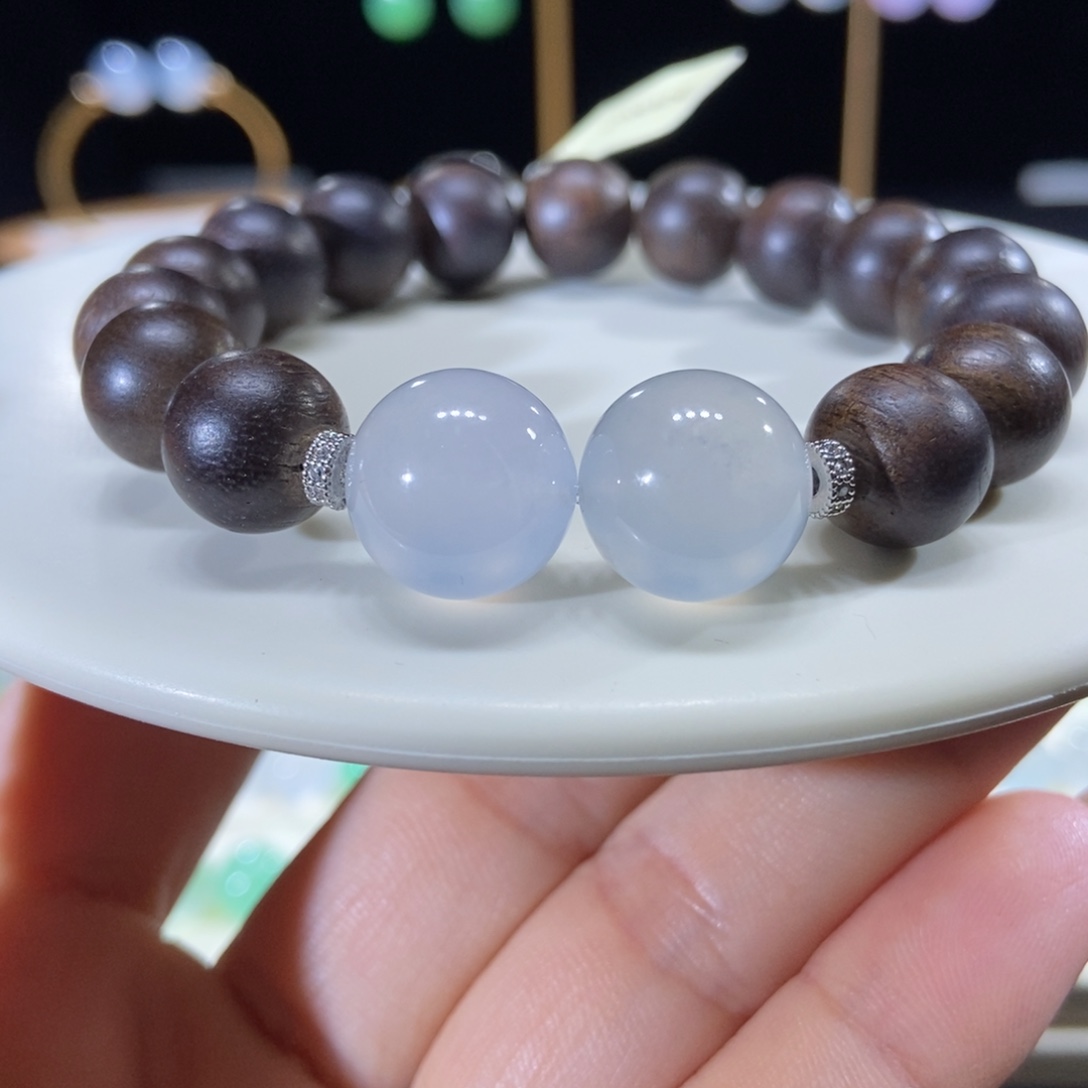 翡翠未镶嵌吊坠(不含链)翡翠茅台白圆珠手串