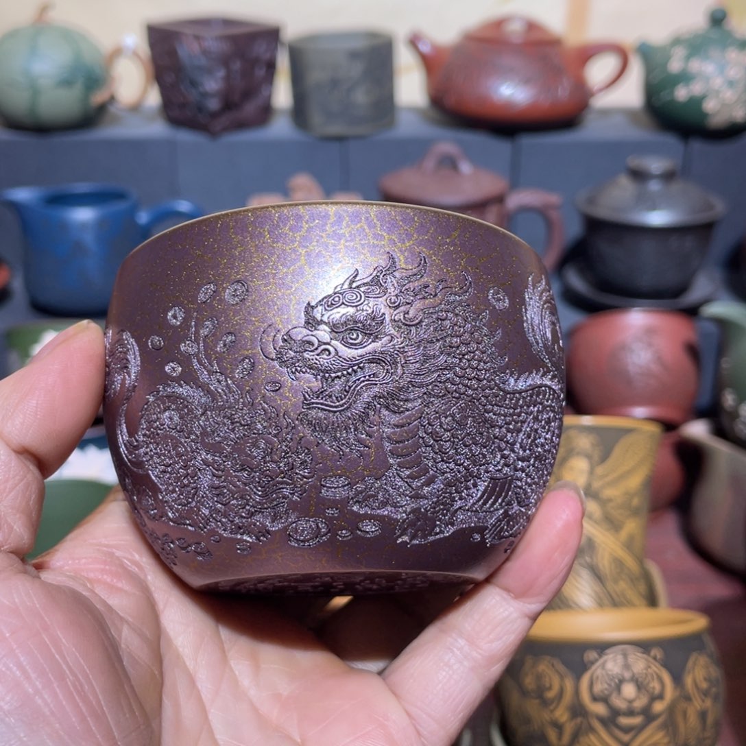 原矿紫砂手工主人杯