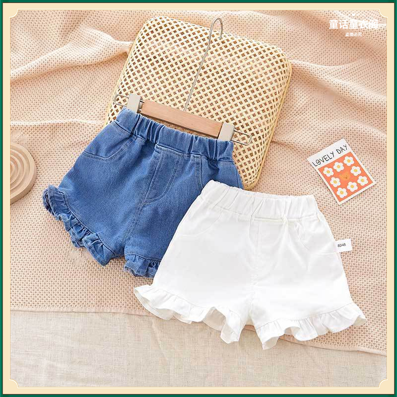 女童幼童衣服儿童女宝短裤夏薄款新款洋气女童婴儿牛仔裤夏季薄款