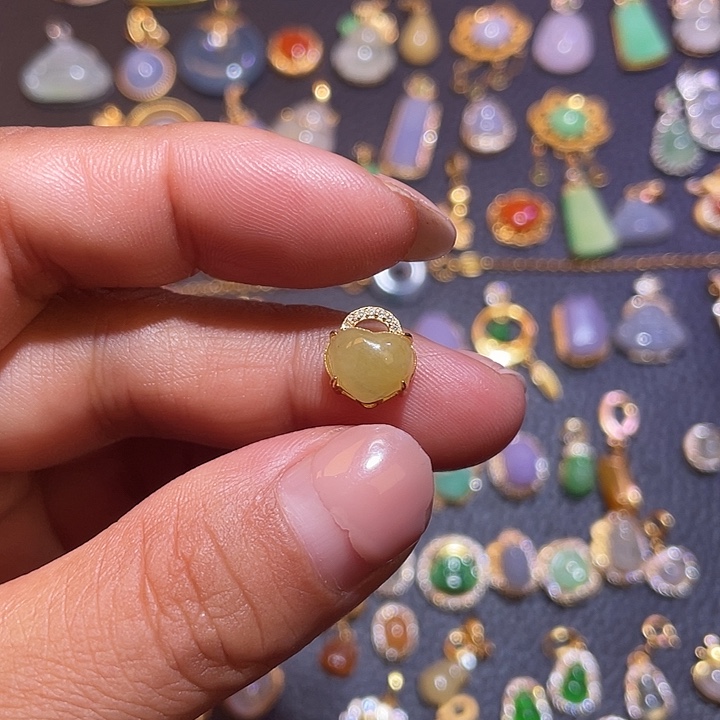 翡翠银S925镶嵌颈饰