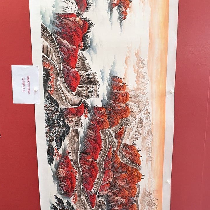 国画黄春香国画雄风万里尺寸240*96