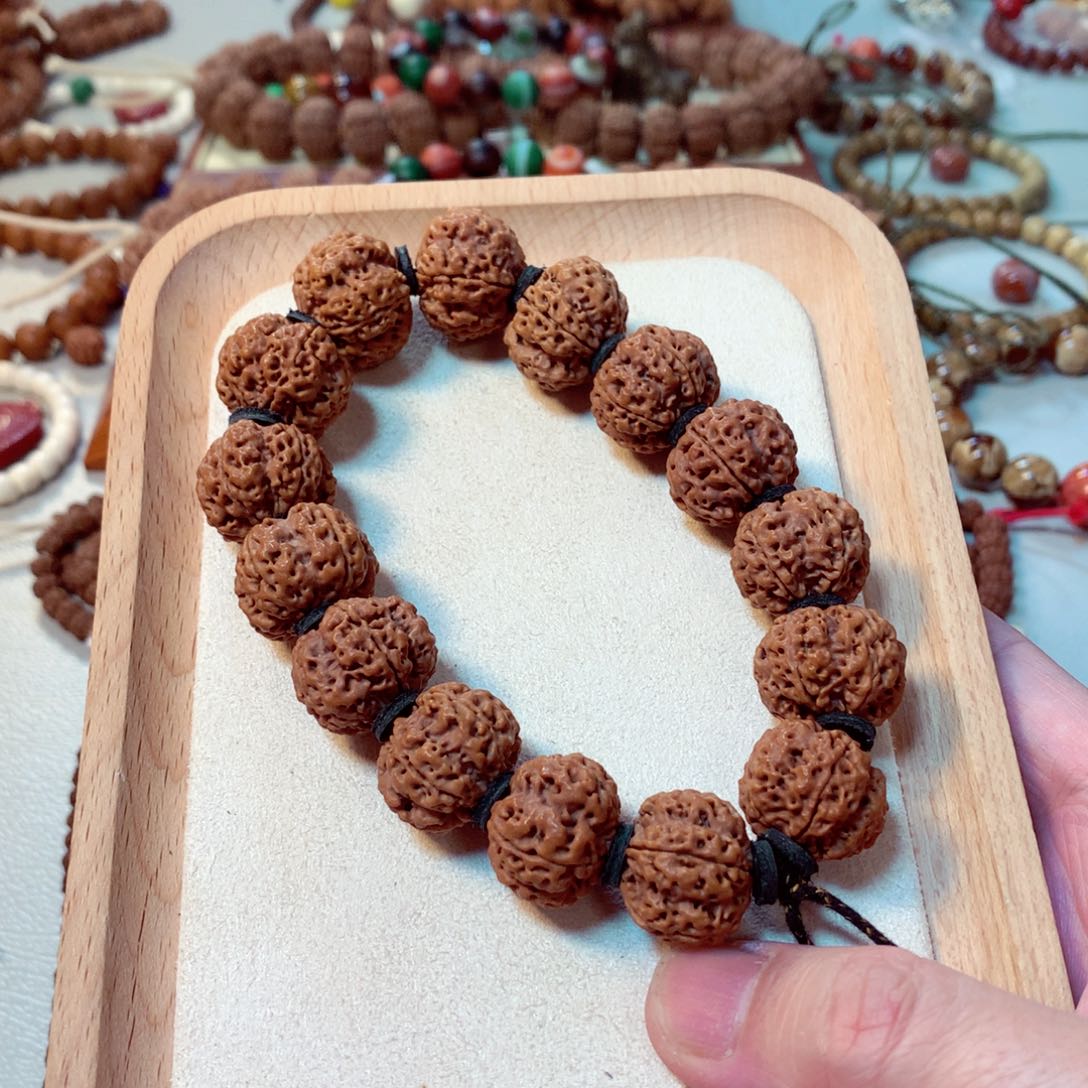 金刚菩提手串五星梅花双龙飞碟桩21mm大金刚菩提