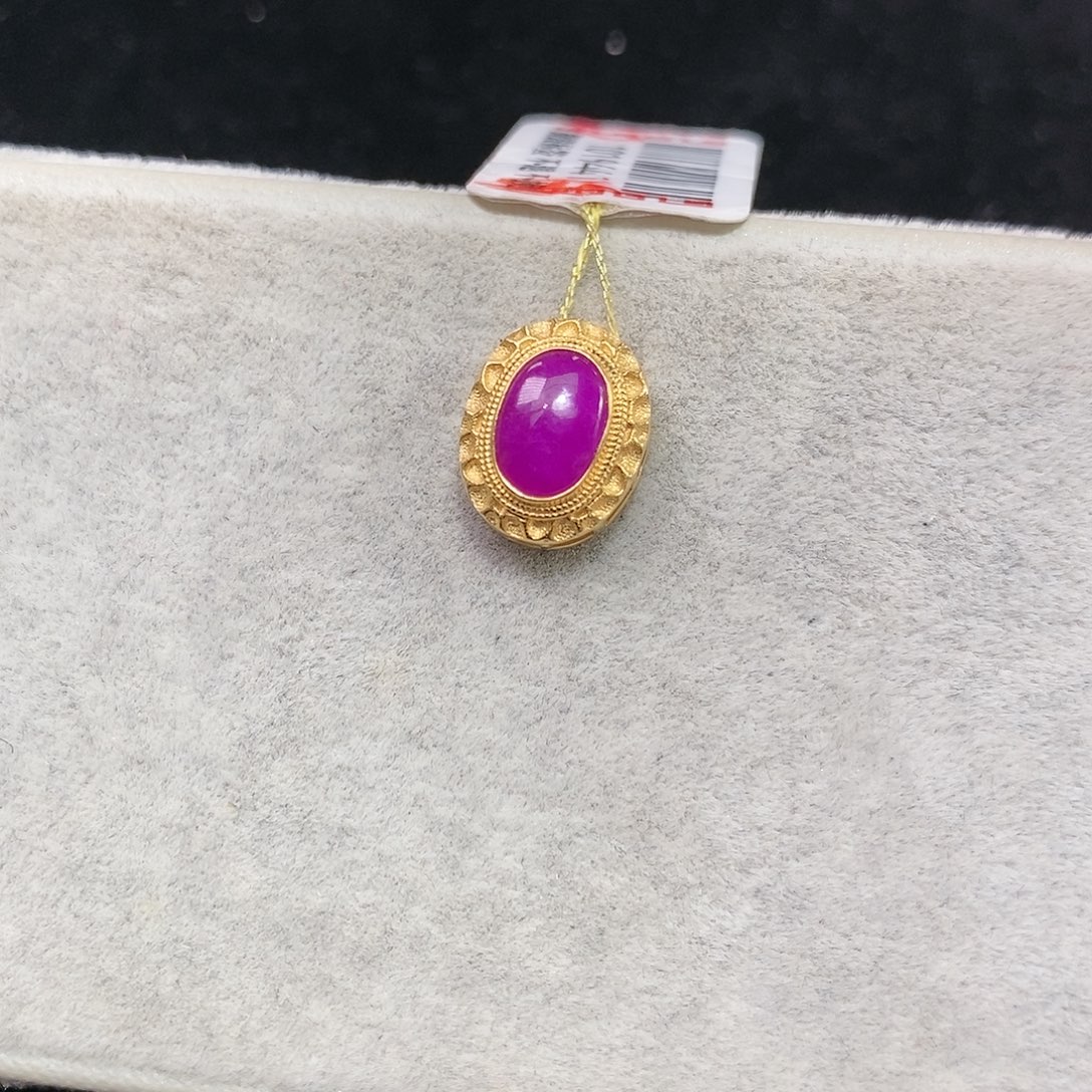 苏纪石（舒俱来）18K金镶嵌吊坠(不含链)