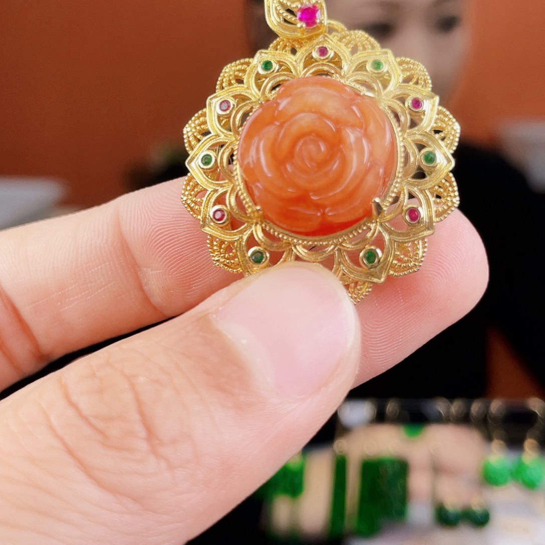 翡翠未镶嵌耳饰饰品