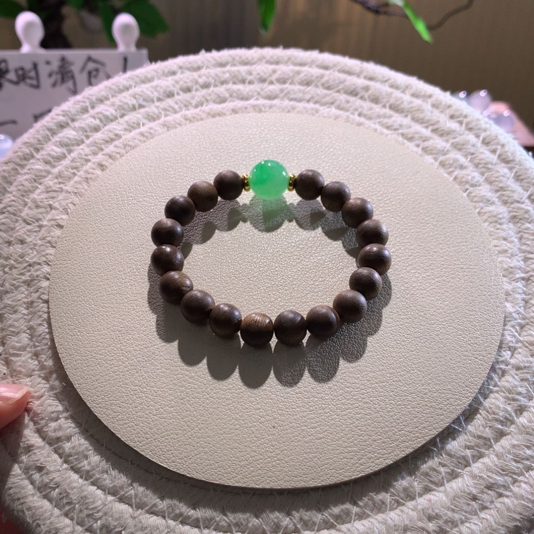 翡翠散珠天然缅a绿色单珠