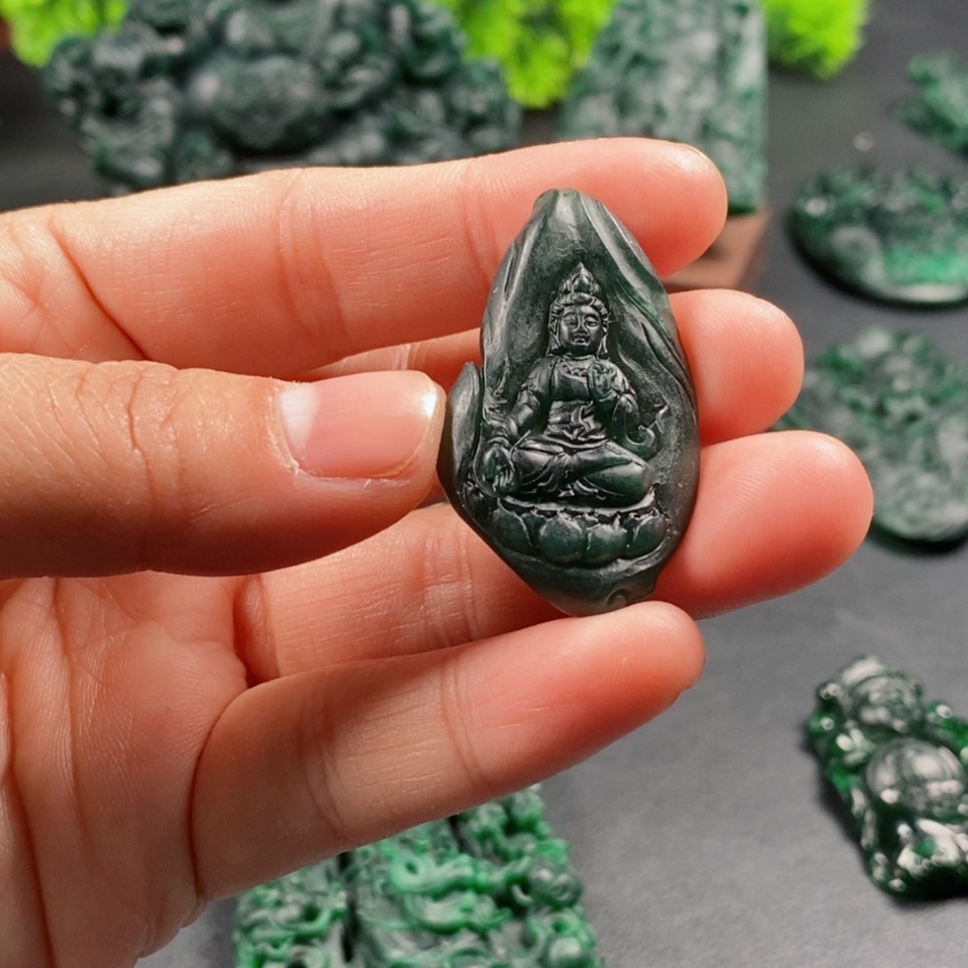 定制翡翠未镶嵌翡翠吊坠x