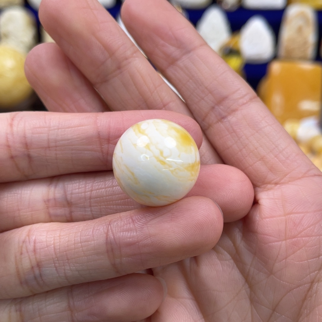 蜜蜡裸石未镶嵌开***壶琥珀蜜蜡珠子
