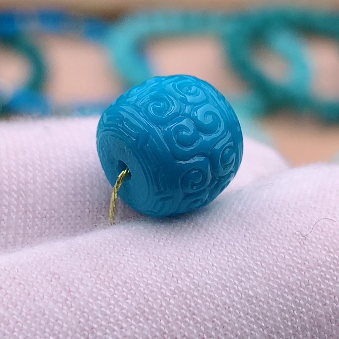 绿松石珠宝奇石未镶嵌10.4mm✖️9.2mm