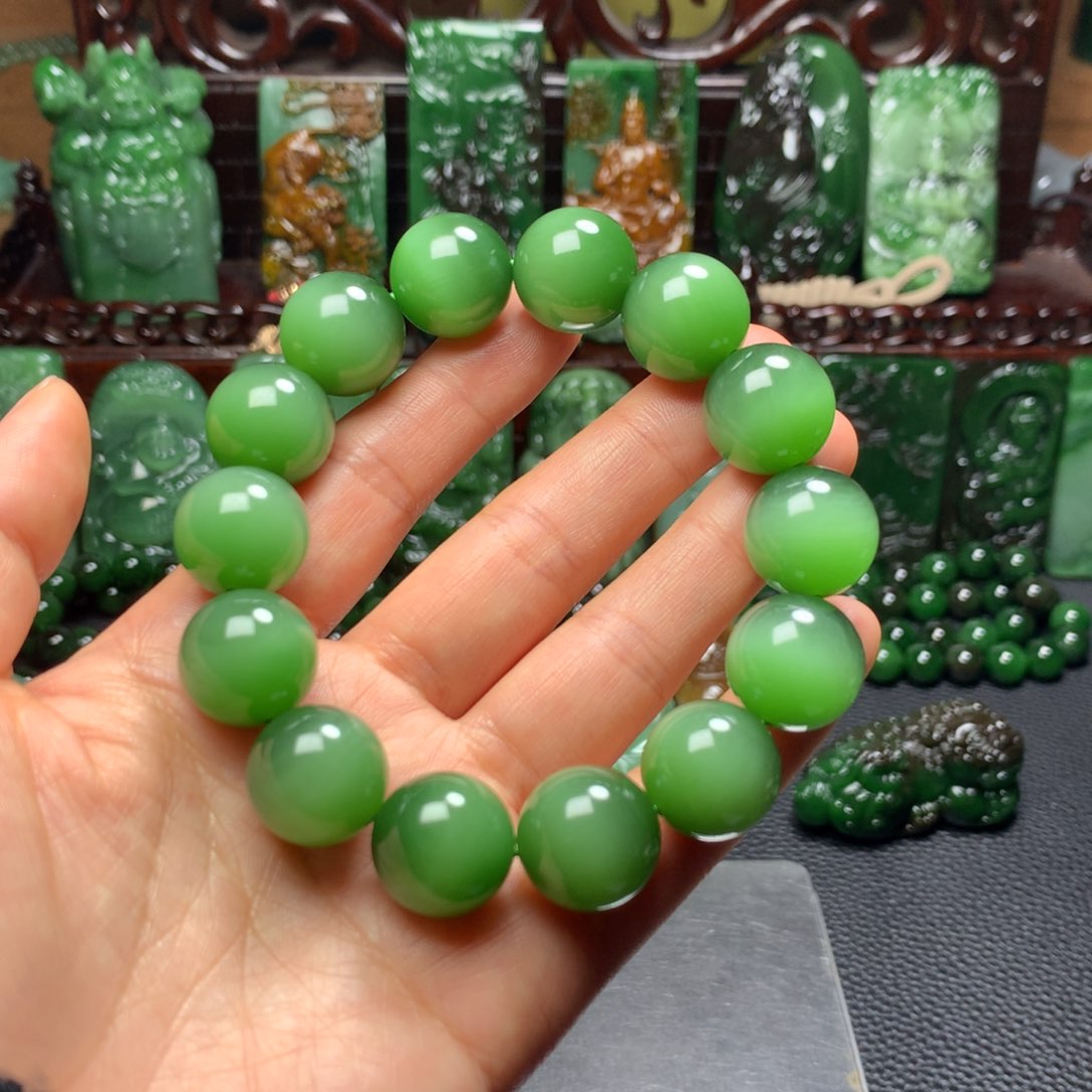 和田玉未镶嵌手串定金云**步