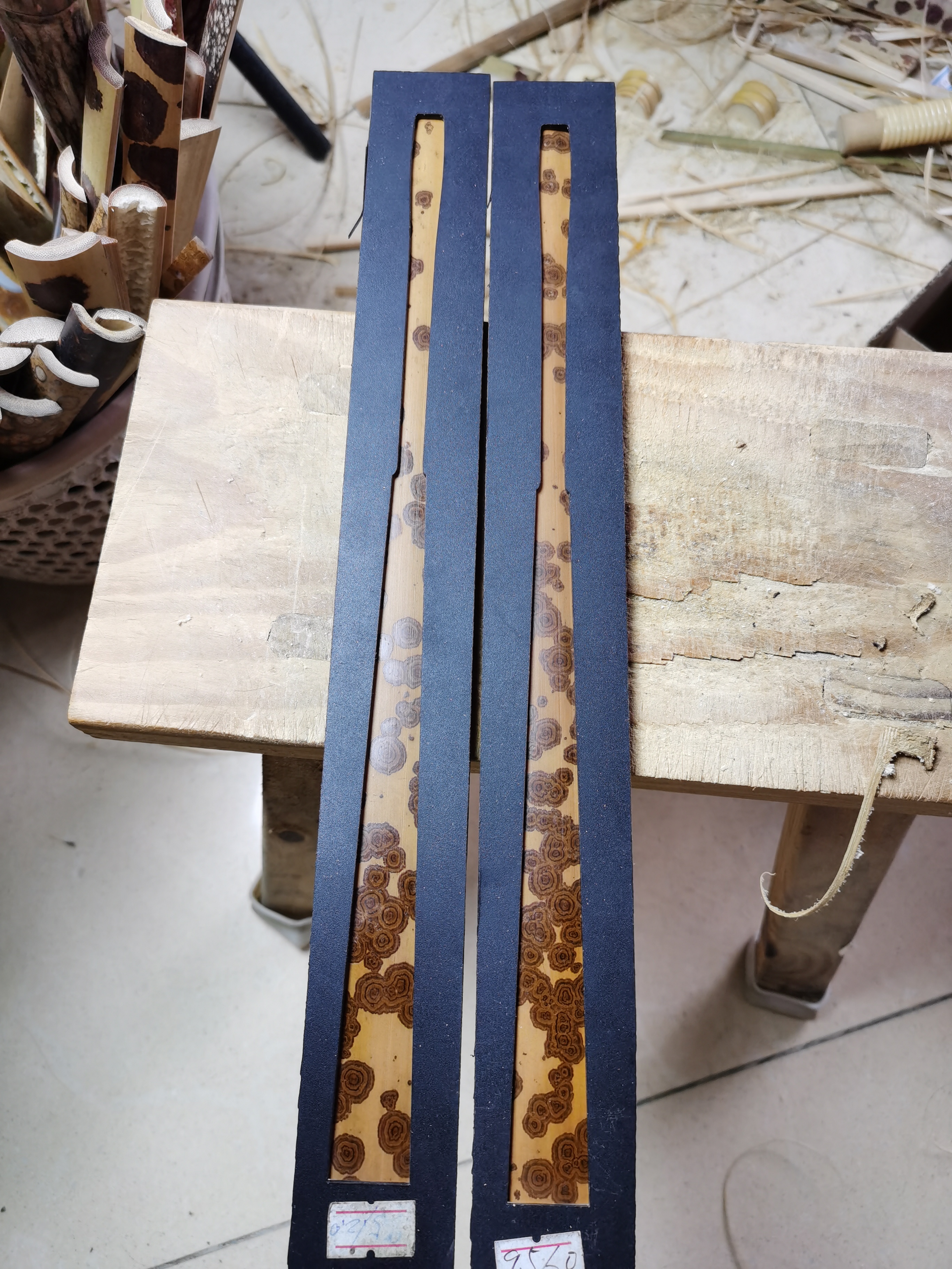 扇子腊底大花绿春扇料纹理清晰文玩折扇收藏扇料