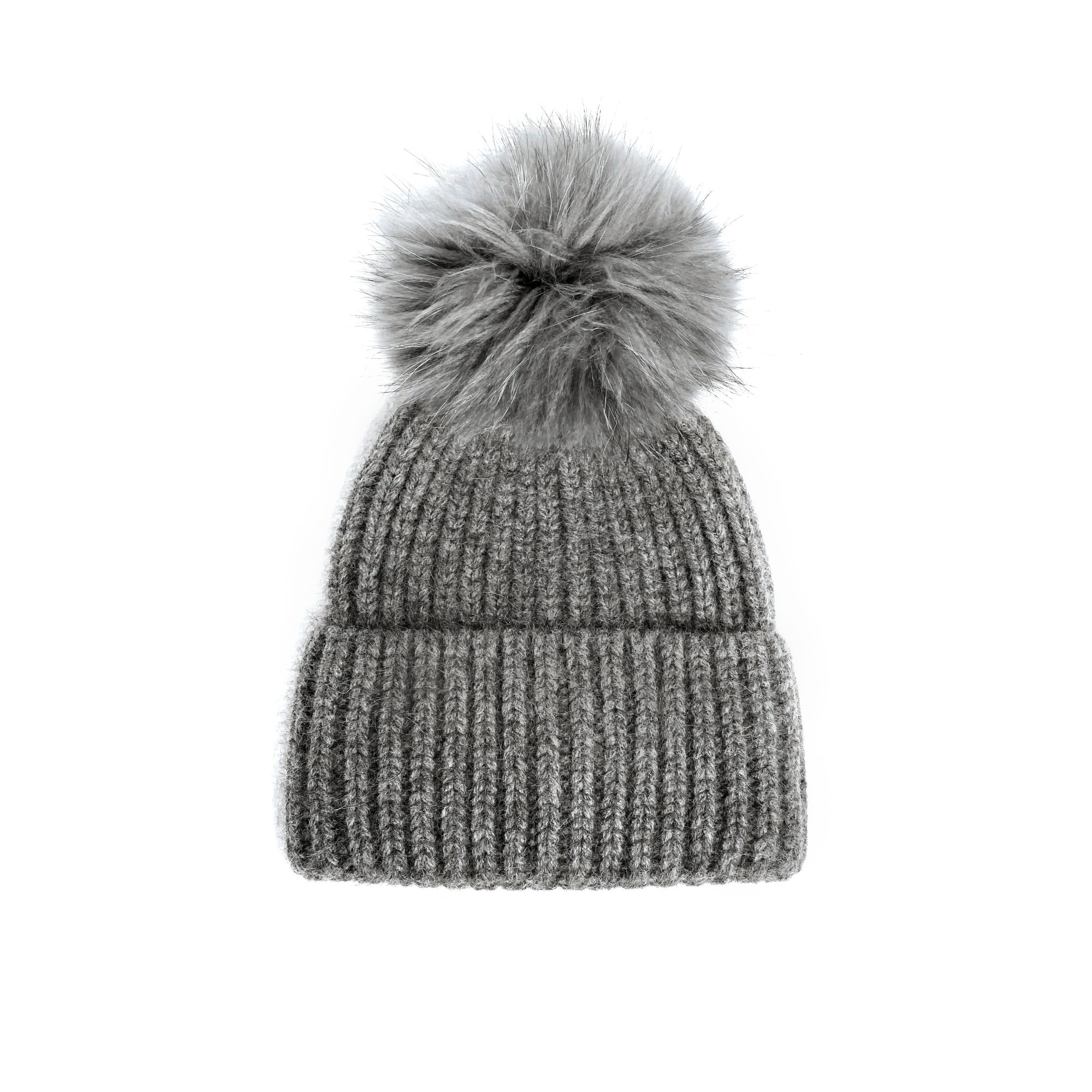 PRO HIDER可拆卸毛球浣熊羊毛混纺针织帽