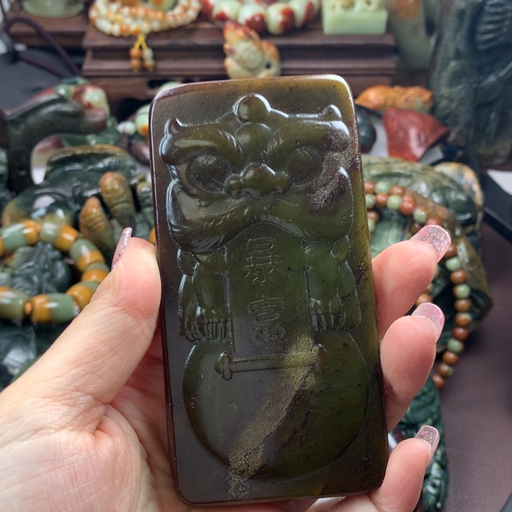 岫岩河磨玉（透闪石质玉）手把未镶嵌